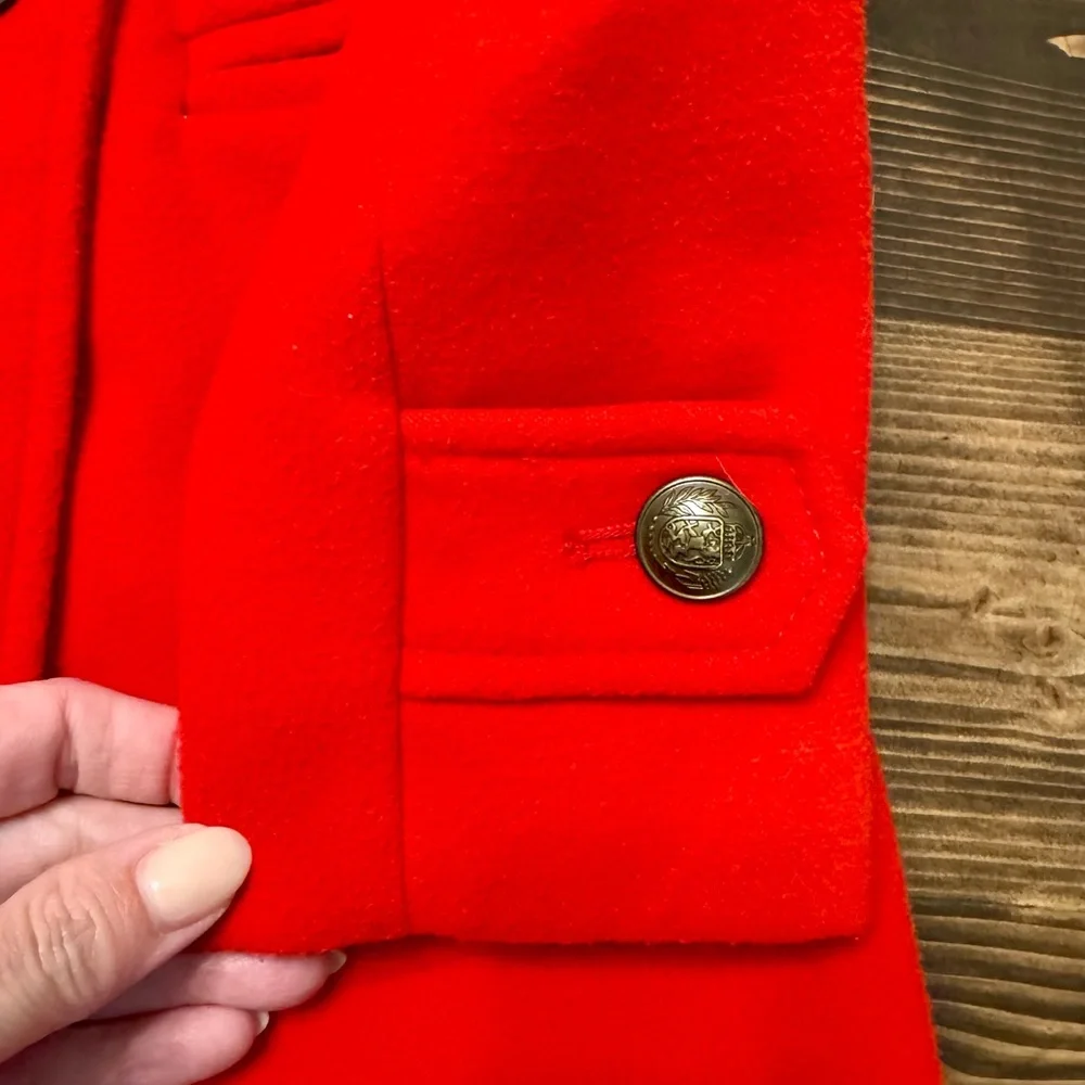 GAP Bright Red Girls Pea‎ Coat